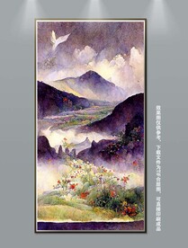 现代唯美玄关装饰画