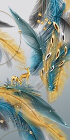 时尚羽毛装饰画