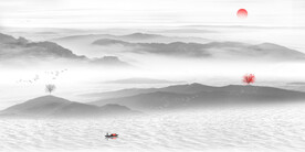 水墨山水画