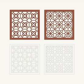 正方形窗花格 花窗 中式图案