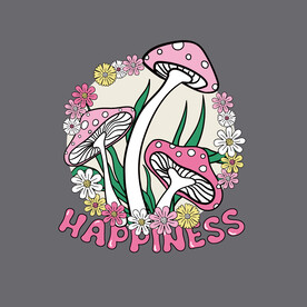 卡通蘑菇印花服装图案