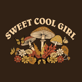 复古蘑菇印花服装图案