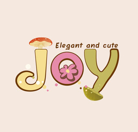 蘑菇字母印花服装图案