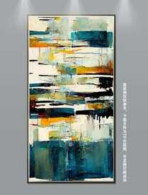 简约抽象肌理玄关装饰画