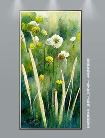 清新花卉玄关装饰画