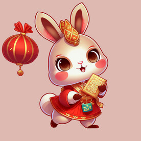 新年卡通兔子图片