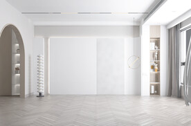 现代卧室背景墙