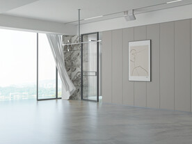 现代餐厅空场景3D效果图