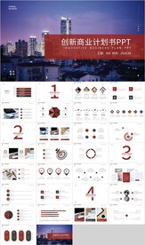 红色创新商业计划书PPT