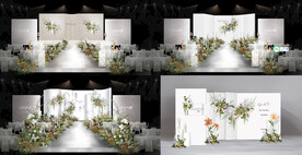 白绿婚礼效果图