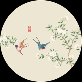 新中式手绘花鸟国画装饰画