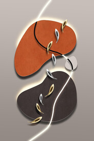 新中式石来运转九鱼图装饰画