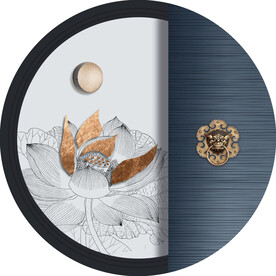 新中式线描国画装饰画