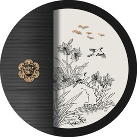 新中式线描国画装饰画