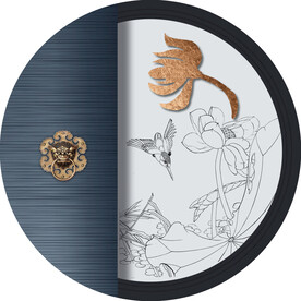 新中式线描国画装饰画