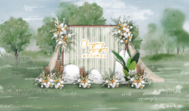 户外婚礼迎宾区