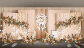 香槟色婚礼迎宾区