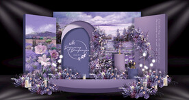 紫色婚礼留影区