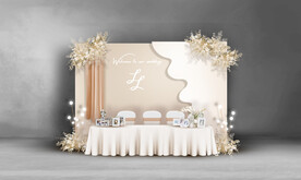 香槟色婚礼签到区