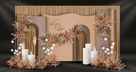 咖色婚礼迎宾区