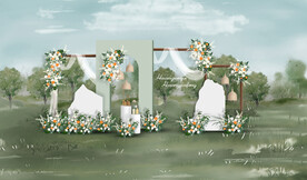 户外婚礼迎宾区