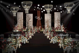 咖色婚礼仪式区