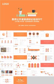 橙色教育公开课演讲辩论PPT