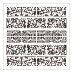 商周无缝青铜器饕餮花纹