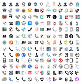 矢量电话图标标识