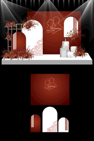 新中式婚礼现场KT板设计