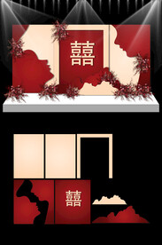 新中式婚礼现场KT板设计