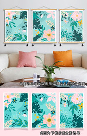 绿色植物小清新插画装饰画图片