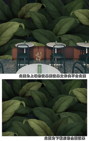 高清逼真大树叶背景墙