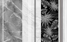 大理石深灰色植物背景墙
