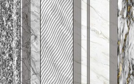 大理石几何组合背景墙