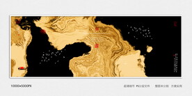 高端水墨丝绸印花