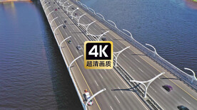 跨海大桥上车流美景