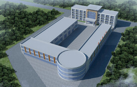 汽车城建筑外观设计案例效果图