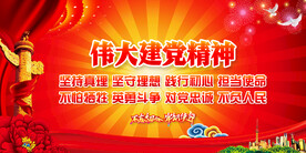 伟大建党精神展板