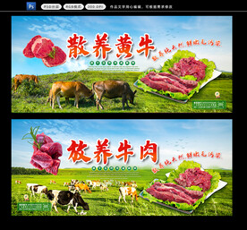  牛肉展板 