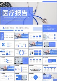 蓝色医疗工作报告总结PPT