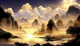 新中式禅意山水装饰画