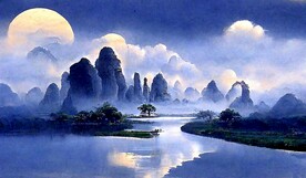 新中式禅意山水风景装饰画