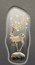 高清分层透明底屏风打印图