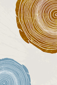 树年轮古风水墨素材