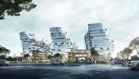 高层沿街商业综合体建筑幕墙表现