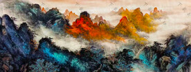 国画山水装饰画