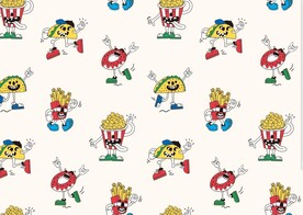 米色爆米花薯条