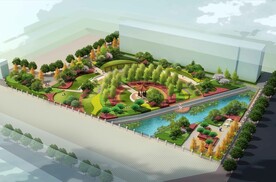 游园鸟瞰效果图