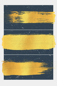 金箔水墨毛笔笔刷装饰画素材